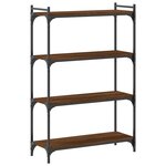vidaXL Bibliothèque 4 niveaux chêne marron 80x30x120cm bois ingénierie