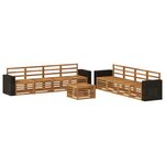 vidaXL Ensemble de canapés d'extérieur 9 pc Naturel