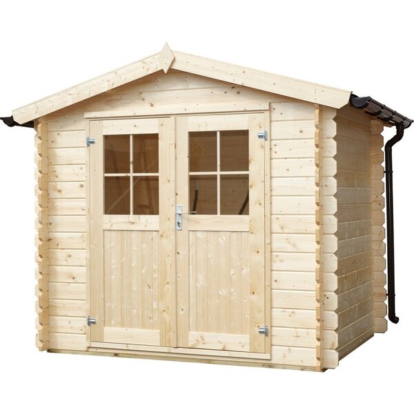 Abri de jardin en bois double pente falun 2.5 x 2.5 m