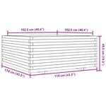 vidaXL Jardinière 110x110x49 5 cm bois massif de douglas