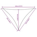 vidaXL Voile de parasol tissu oxford triangulaire 3x3x3 m rouge