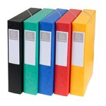 Chemise 3 rabats Exacompta  Cartobox dos de 2.5, 4, 5 et 6cm en carte lustrée coloris au choix.