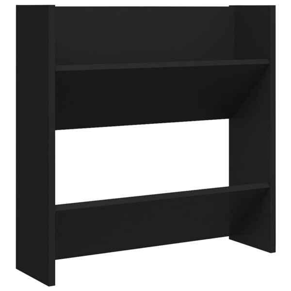 vidaXL Armoire à chaussures murale noir 60x18x60 cm bois d'ingénierie
