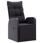 vidaXL Ensemble de salle à manger de jardin 5 pièces avec coussins Noir Rattan Poly