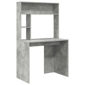 vidaXL Bureau Gris béton 91 x 50 x 149 cm Bois d'ingénierie