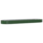 vidaXL Lit surélevé de jardin Acier galvanisé 523x140x36cm Vert