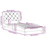 vidaXL Cadre de lit sans matelas marron foncé 80x200 cm tissu