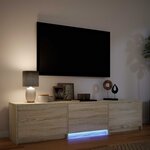 vidaXL Meuble TV avec LED 165 x 34 x 40 cm Chêne Sonoma