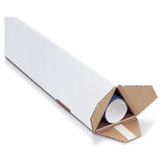 Tube carton triangulaire blanc raja 60x640 mm (lot de 25)