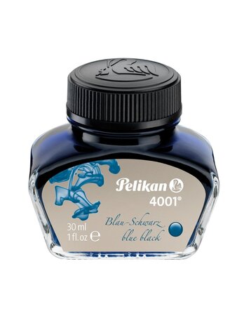 Encre 4001 dans un flacon en verre 30 ml bleu noir PELIKAN