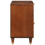 vidaXL Tables de chevet Marron Rotin et bois de mango massif