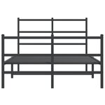 vidaXL Cadre de lit métal sans matelas avec pied de lit noir 120x200cm