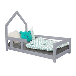 Lit cabane enfant POPPI 90 x 200 gris 2