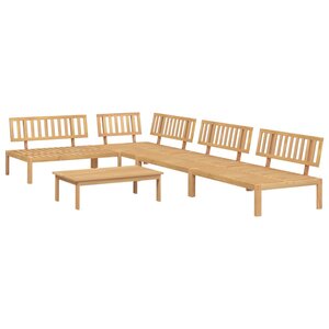 vidaXL Salon palette de jardin 5 Pièces bois d'acacia massif