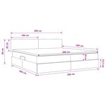 vidaXL Lit de rangement LED avec matelas Bleu foncé 200 x 200 cm