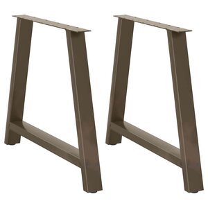 vidaXL Pieds de table à manger en forme de A 2 pièces 90 x (72-73) cm Acier