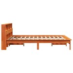 vidaXL Lit bibliothèque sans matelas cire marron 120x190cm pin massif