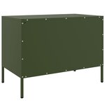 vidaXL Meuble TV vert olive 68x39x50 5 cm acier