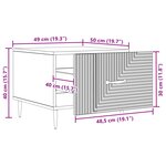 vidaXL Table basse avec tiroir Blanc 49 x 50 x 40 cm Bois d'ingénierie