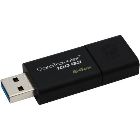 KINGSTON - Clé USB - DataTraveler 100 G3 - 64Go (DT100G3/64GB)