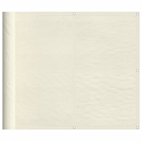 vidaXL Écran de balcon crème 90x800 cm 100  polyester oxford