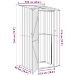 vidaXL Cabanons de jardin Marron 103 x 86 x 200 cm Métал