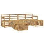 vidaXL Ensemble de canapés d'extérieur 6 pc Blanc Bois d'Acacia Massif
