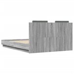 vidaXL Cadre de lit sans matelas sonoma gris 135x190 cm