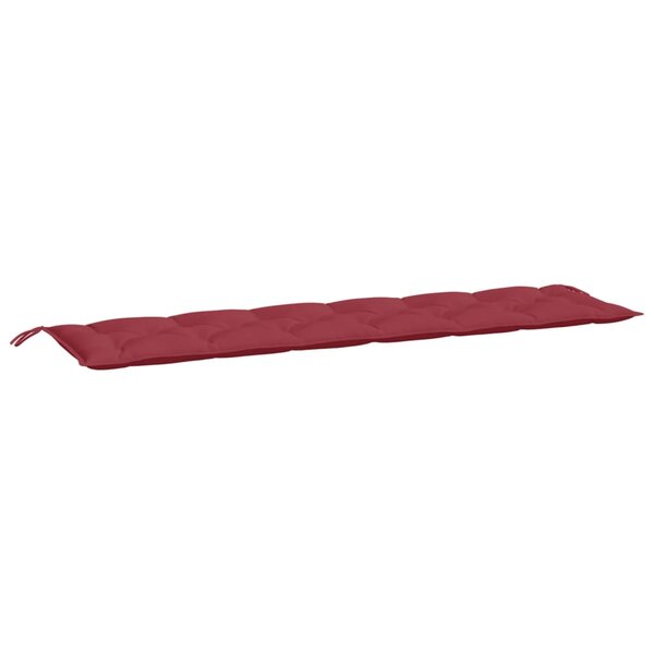 vidaXL Coussin de banc de jardin rouge bordeaux 200x50x7 cm