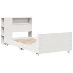 vidaXL Cadre de lit sans matelas blanc 90x200 cm bois de pin massif