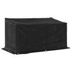 vidaXL Portant de bois de chauffage et housse de pluie acier galvanisé