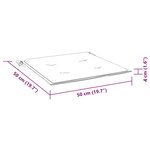 vidaXL Coussins de chaise de jardin lot de 2 turquoise 50x50x4cm tissu