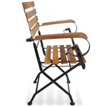 vidaXL Chaises pliables de jardin 2 Pièces Acier et bois d'acacia solide