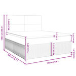 vidaXL Sommier à lattes de lit avec matelas Marron foncé 180x200 cm