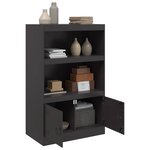 vidaXL Buffet noir 67x39x107 cm acier