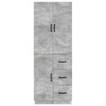 vidaXL Ensemble de Meubles 2 Pièces Gris béton Bois d'ingénierie