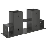 vidaXL Aide à l'empilement de bois de chauffage 12 pièces Anthracite
