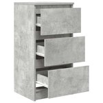 vidaXL Buffet gris béton 37 5x35x76 cm bois d'ingénierie