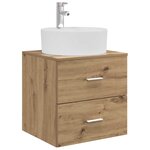 vidaXL Vanité de lavabo mural Chêne artisanal 49 5 x 44 5 x 65 cm