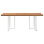 vidaXL Table à manger marron clair bois de chêne massif rectangulaire