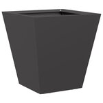 vidaXL Jardinières 2 Pièces noir 30x30x30 cm acier
