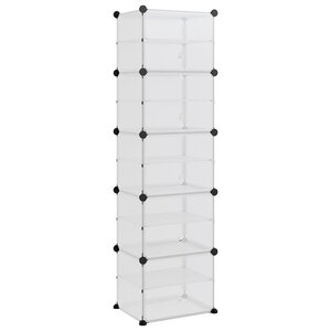 vidaXL Étagère à chaussures Transparent 44x31 5x153 5 cm PP