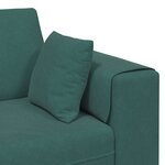 vidaXL Canapé en velours avec coussin Vert foncé 208 cm Velours
