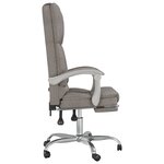 vidaXL Fauteuil de massage inclinable de bureau Taupe Tissu