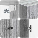 vidaXL Armoire Murale Sonoma gris 59 x 31 x 60 cm Bois d'ingénierie