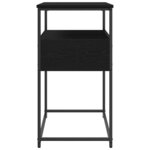 vidaXL Table Console avec tiroir Chêne noir 75 x 40 x 75 cm