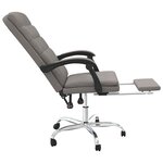vidaXL Fauteuil inclinable de bureau Taupe Tissu