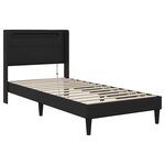vidaXL Cadre de lit avec matelas 90 x 190 cm Noir