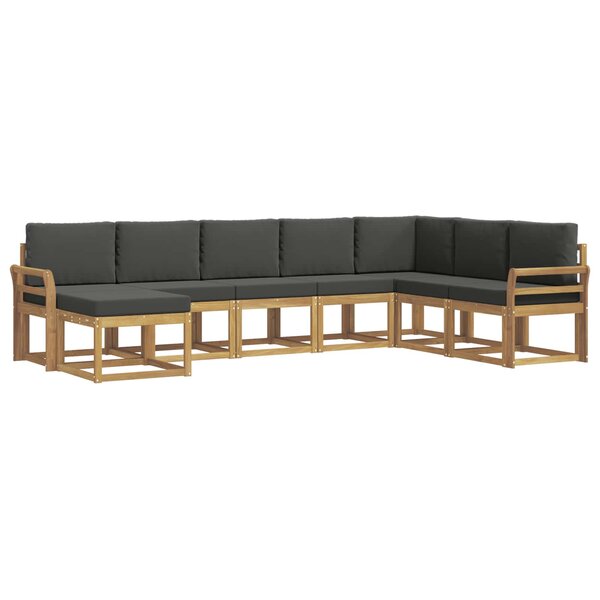 vidaXL Ensemble de canapés d'extérieur 8 pc Blanc et anthracite