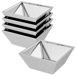 vidaXL Pot de jardin en forme de bol 5 Pièces Argent 40 x 40 x 15 cm